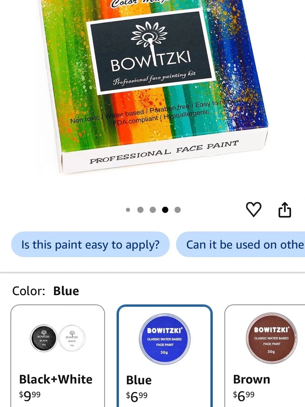 Bowitzki Color Magic Face Painting Blue